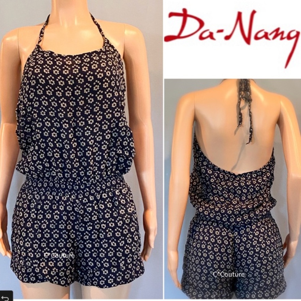 NEW Da-Nang Starlight 100% Silk Romper $268 MED